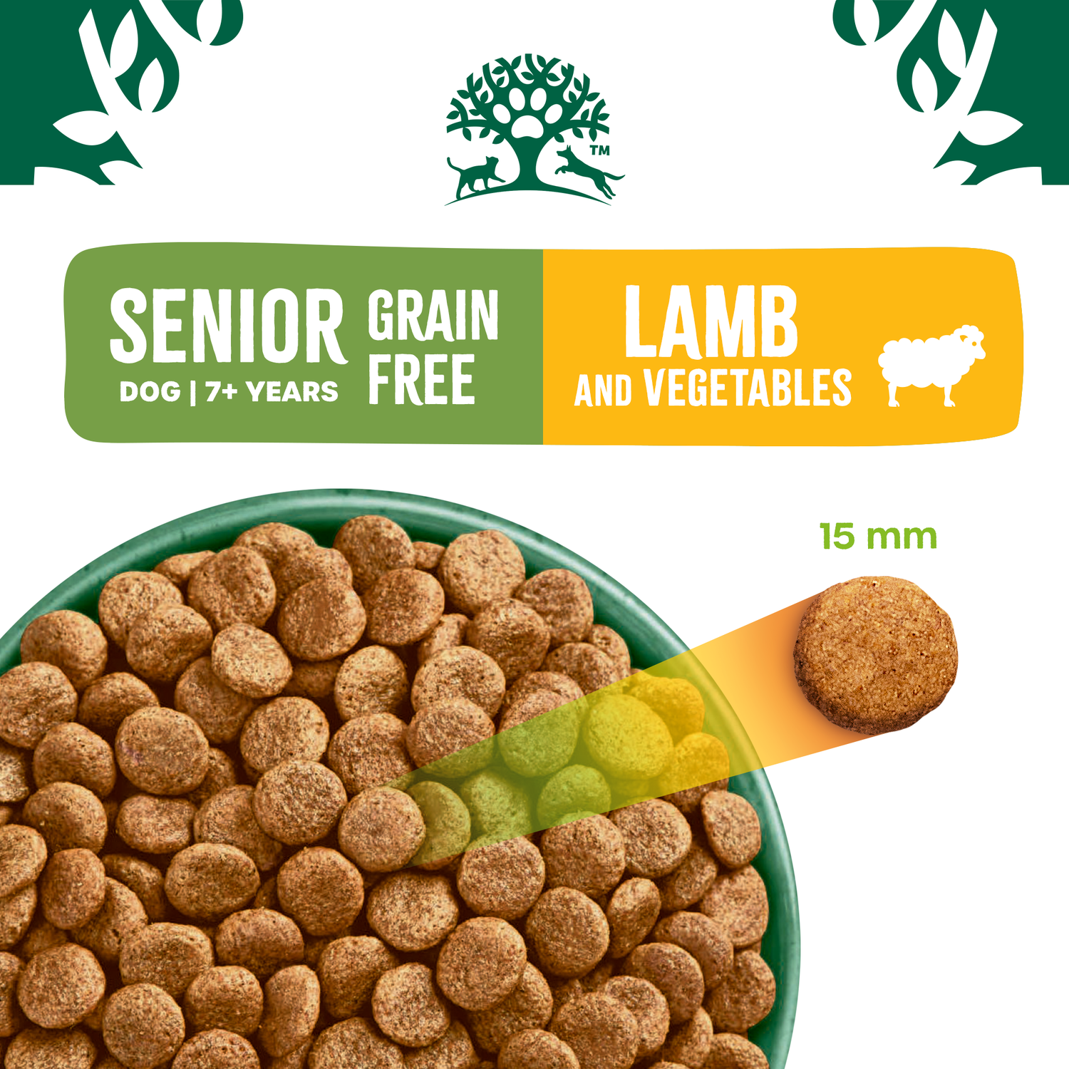 Senior Lamb & Veg Grain Free Dry Dog Food - Bowl image