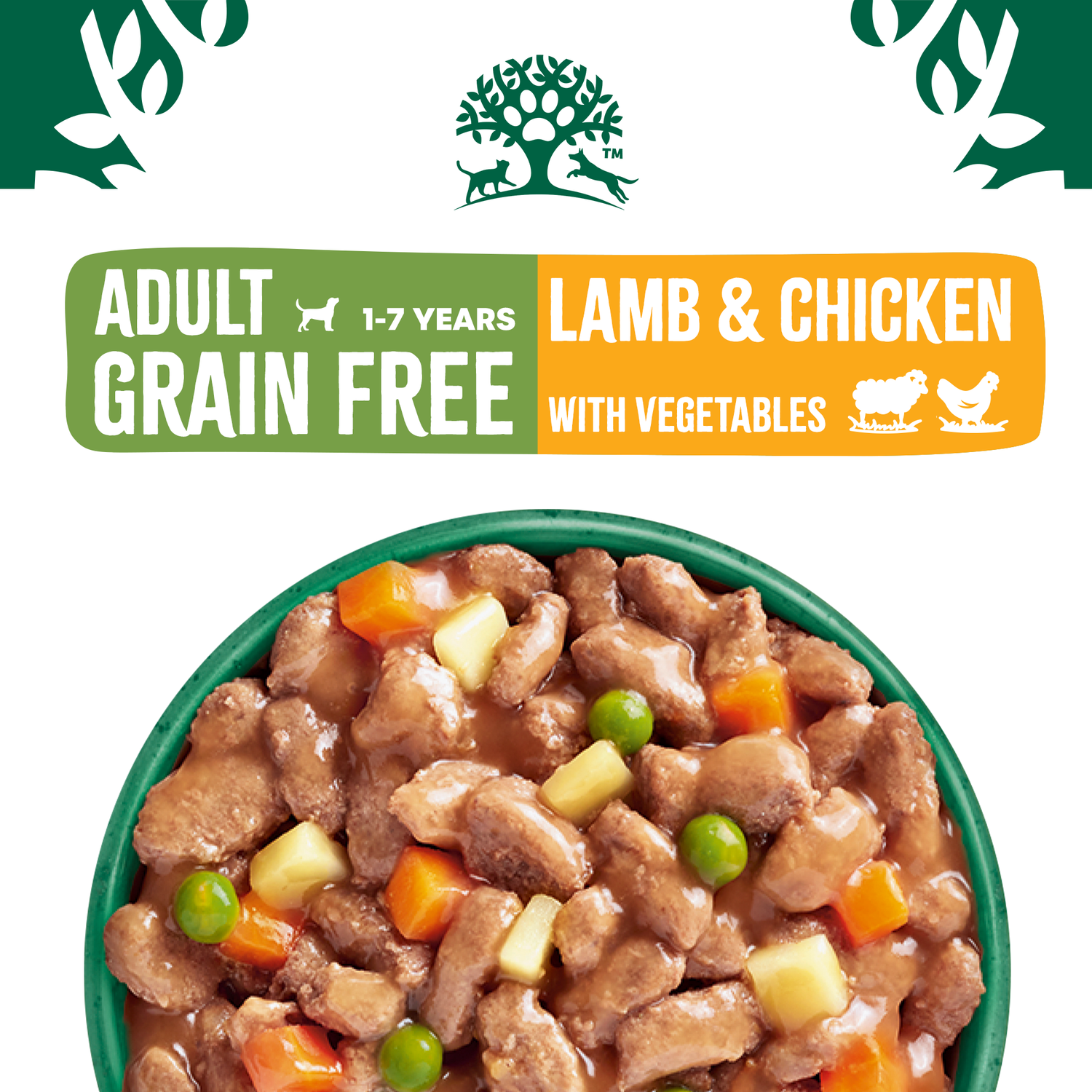 Adult Lamb & Chicken in Gravy Grain Free Wet Dog Food Pouches