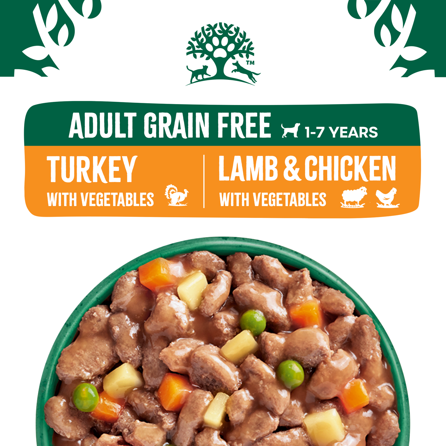 Adult Turkey & Lamb in Gravy Grain Free Wet Dog Food Pouches