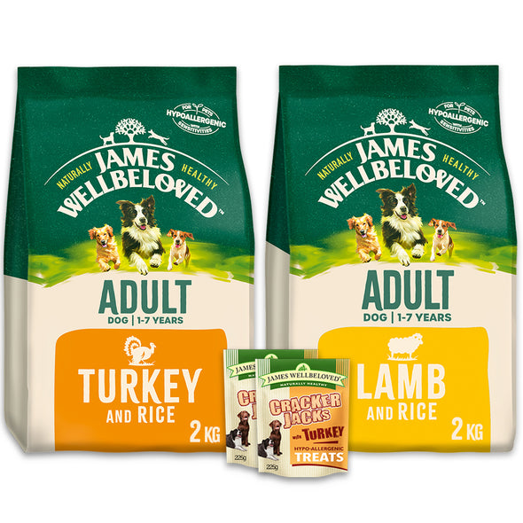 Adult Dry & Treats Dog Food Mix Bundle