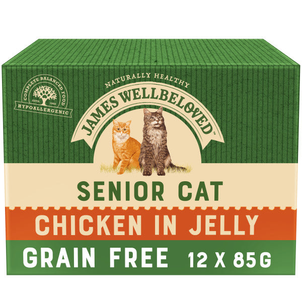 Senior Chicken in Jelly Grain Free Wet Cat Food Pouches