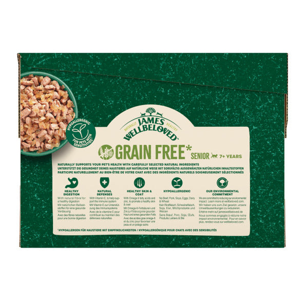Grain Free Senior with Salmon in Jelly Cat Food Pouches