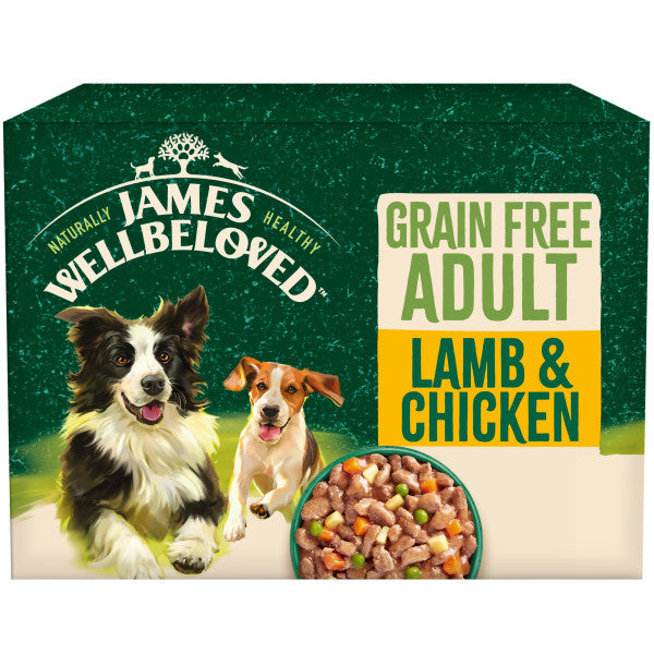 James Wellbeloved Adult Lamb & Chicken in Gravy Grain Free Wet Dog Food ...