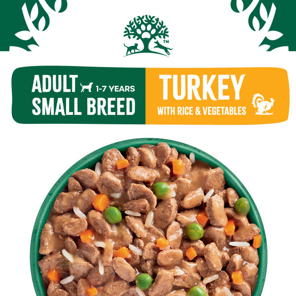 Adult Turkey & Rice Small Breed Wet Dog Food Pouches