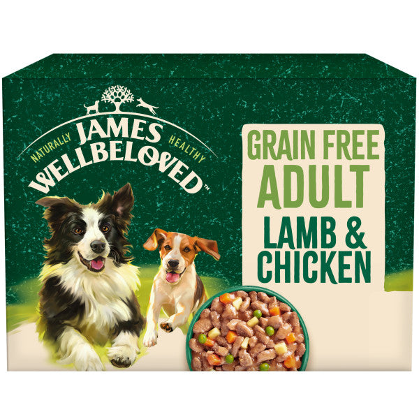 Adult Lamb & Chicken in Gravy Grain Free Wet Dog Food Pouches