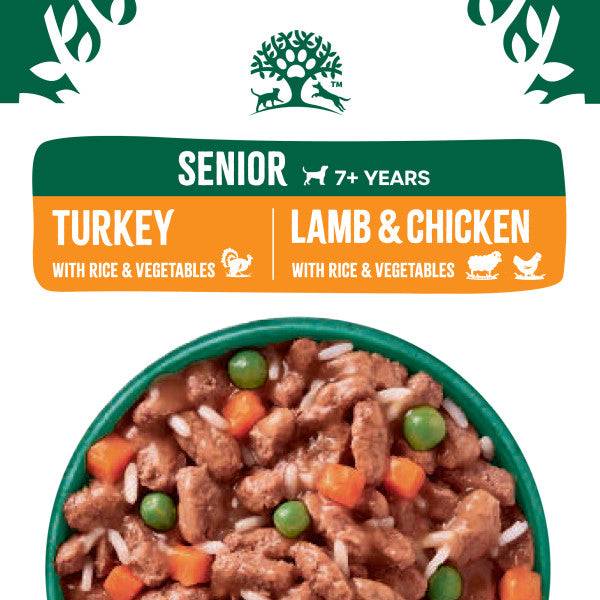 Senior Turkey, Lamb & Chicken in Gravy Wet Dog Food Pouches