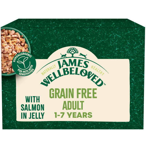 Adult Salmon in Jelly Grain Free Wet Cat Food Pouches
