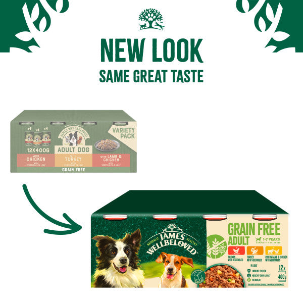 Adult Turkey, Lamb and Chicken in Loaf Grain Free Wet Dog Food
