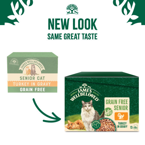 Senior Turkey in Gravy Grain Free Wet Cat Food Pouches