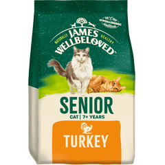 Senior Turkey & Rice Dry Cat Food - James Wellbeloved UK