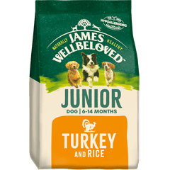 Junior Turkey & Rice Dry Dog Food - James Wellbeloved UK