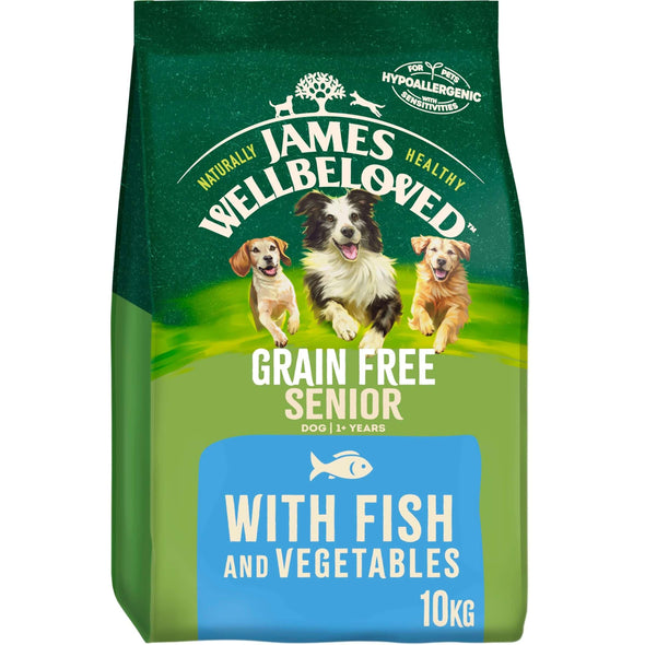 Grain Free Senior Fish & Veg Dry Dog Food - James Wellbeloved UK