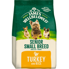 Senior Small Breed Turkey & Rice Dry Dog Food - James Wellbeloved UK