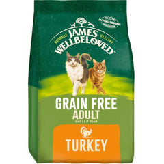 Grain Free Adult Turkey & Veg Dry Cat Food - James Wellbeloved UK
