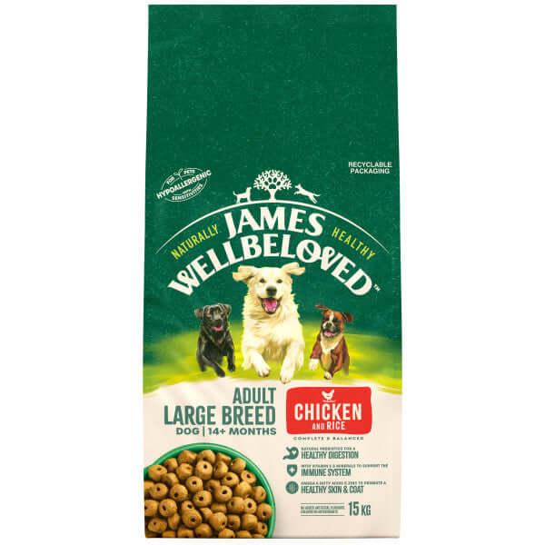 James wellbeloved adult turkey & hotsell rice dry dog food 15kg