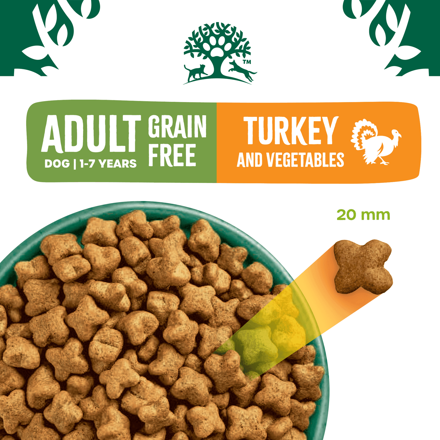 Grain Free Adult Turkey & Veg Dry Dog Food - James Wellbeloved UK