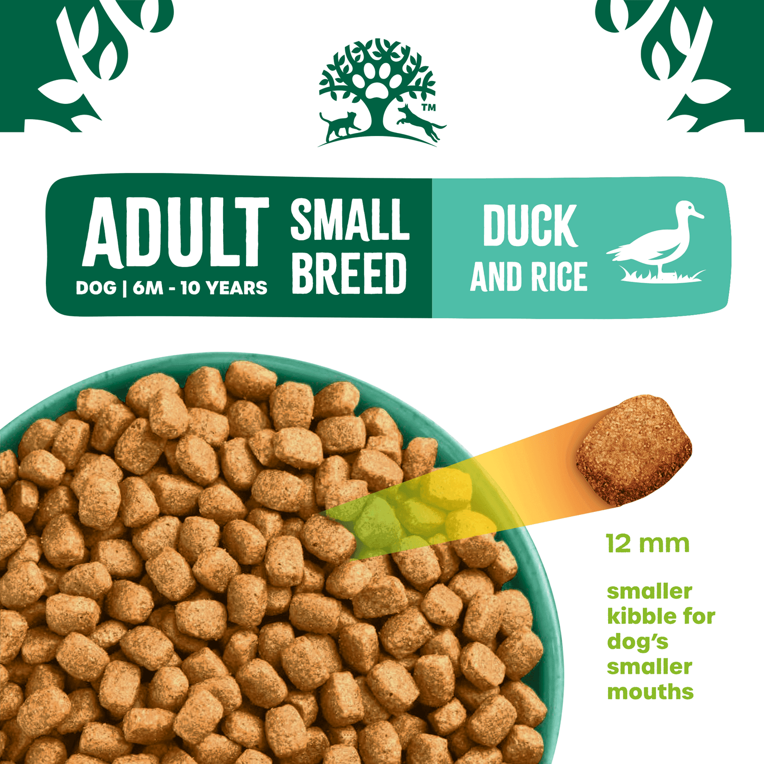 Adult Small Breed Duck & Rice Dry Dog Food - James Wellbeloved UK