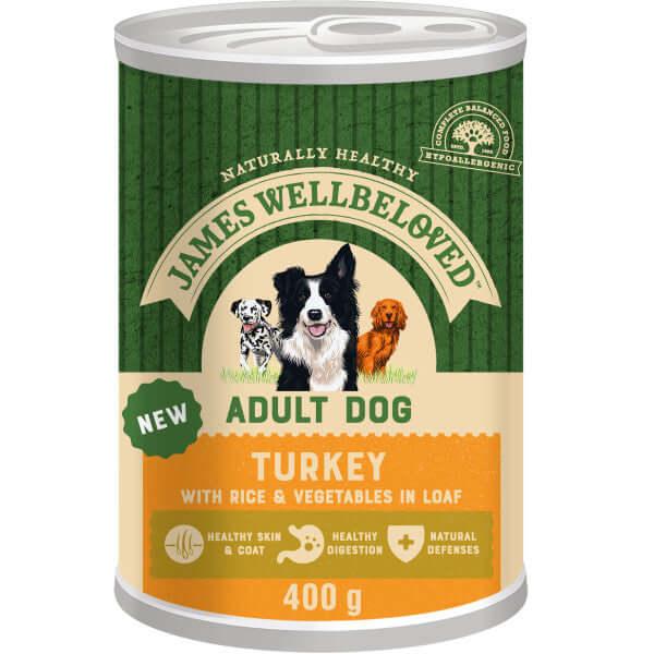 James Wellbeloved Adult Turkey & Rice in Loaf Can Wet Dog Food – James ...