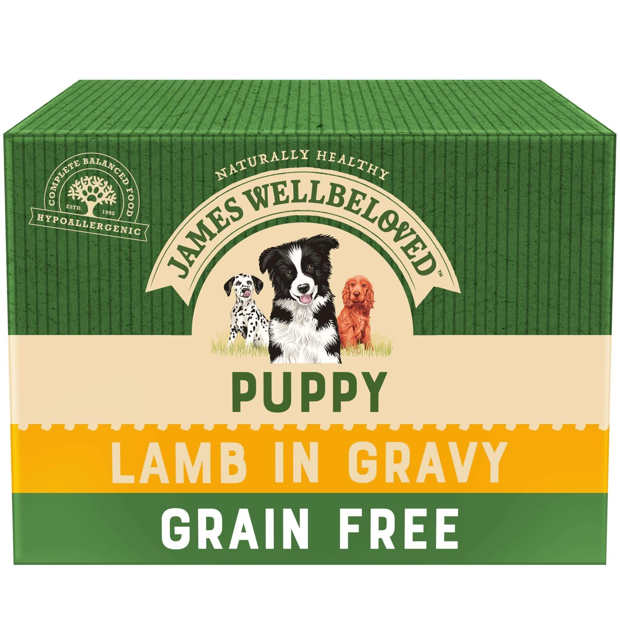 James Wellbeloved Puppy Junior Lamb in Gravy Grain Free Wet Dog