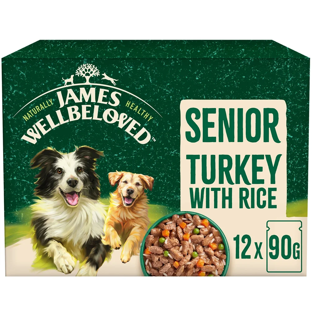 Senior Turkey & Rice in Gravy Wet Dog Food Pouches 12 pouches Image 1