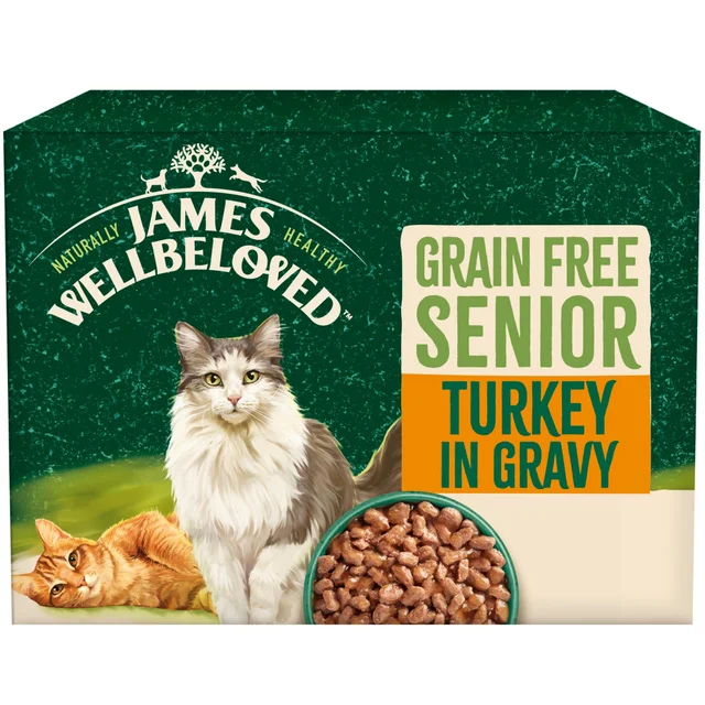 Senior Turkey in Gravy Grain Free Wet Cat Food Pouches