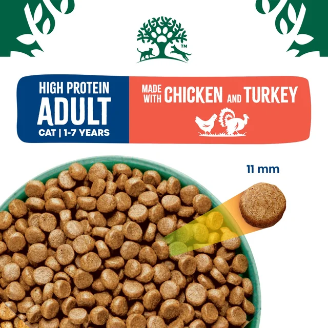Adult Chicken & Turkey High Protein Dry Cat Food