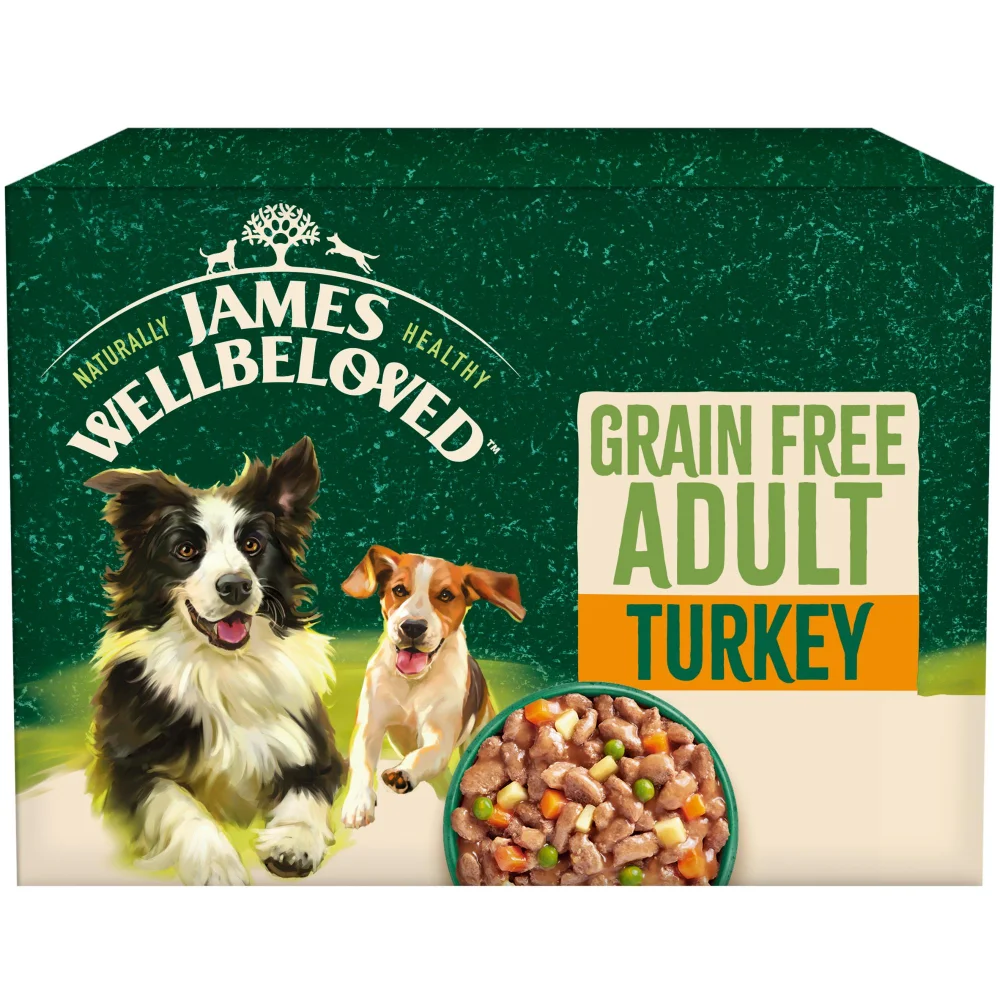 Adult Turkey in Gravy Grain Free Wet Dog Food Pouches 12 pouches Image 1