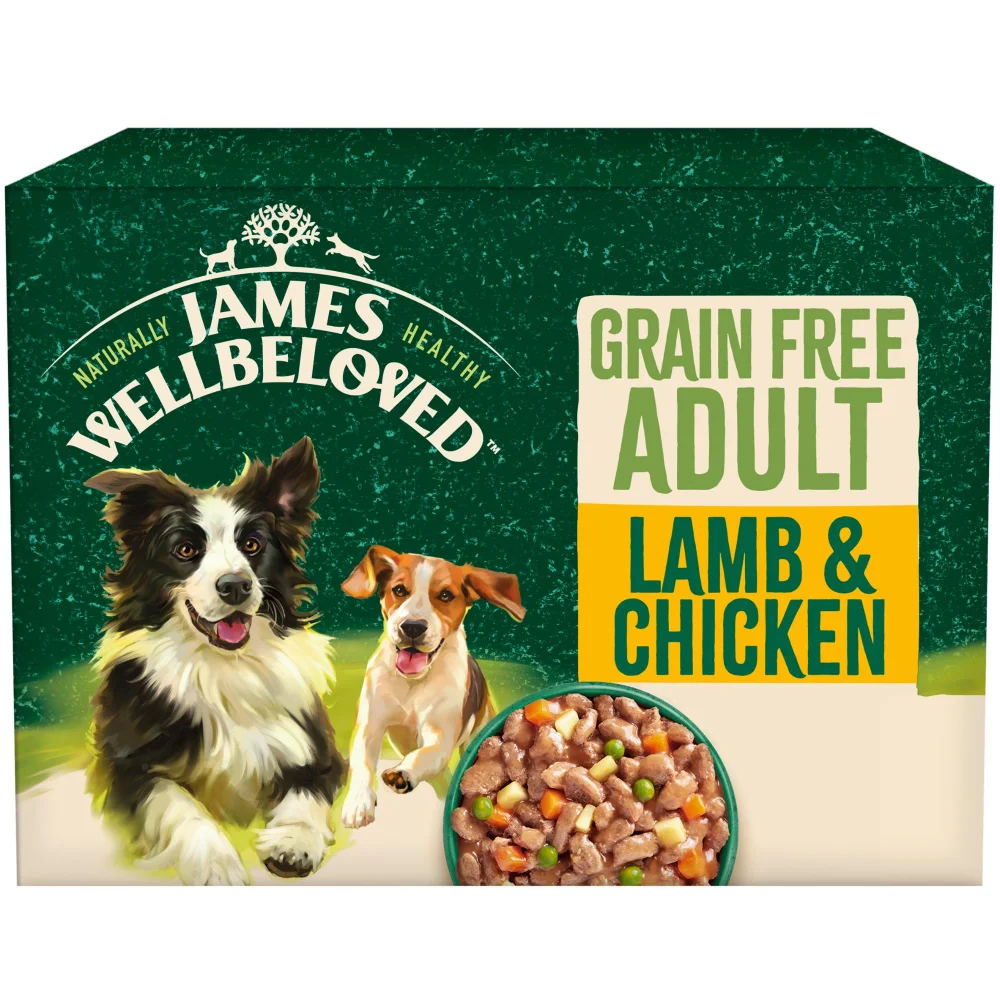 Adult Lamb & Chicken in Gravy Grain Free Wet Dog Food Pouches 12 pouches Image 1