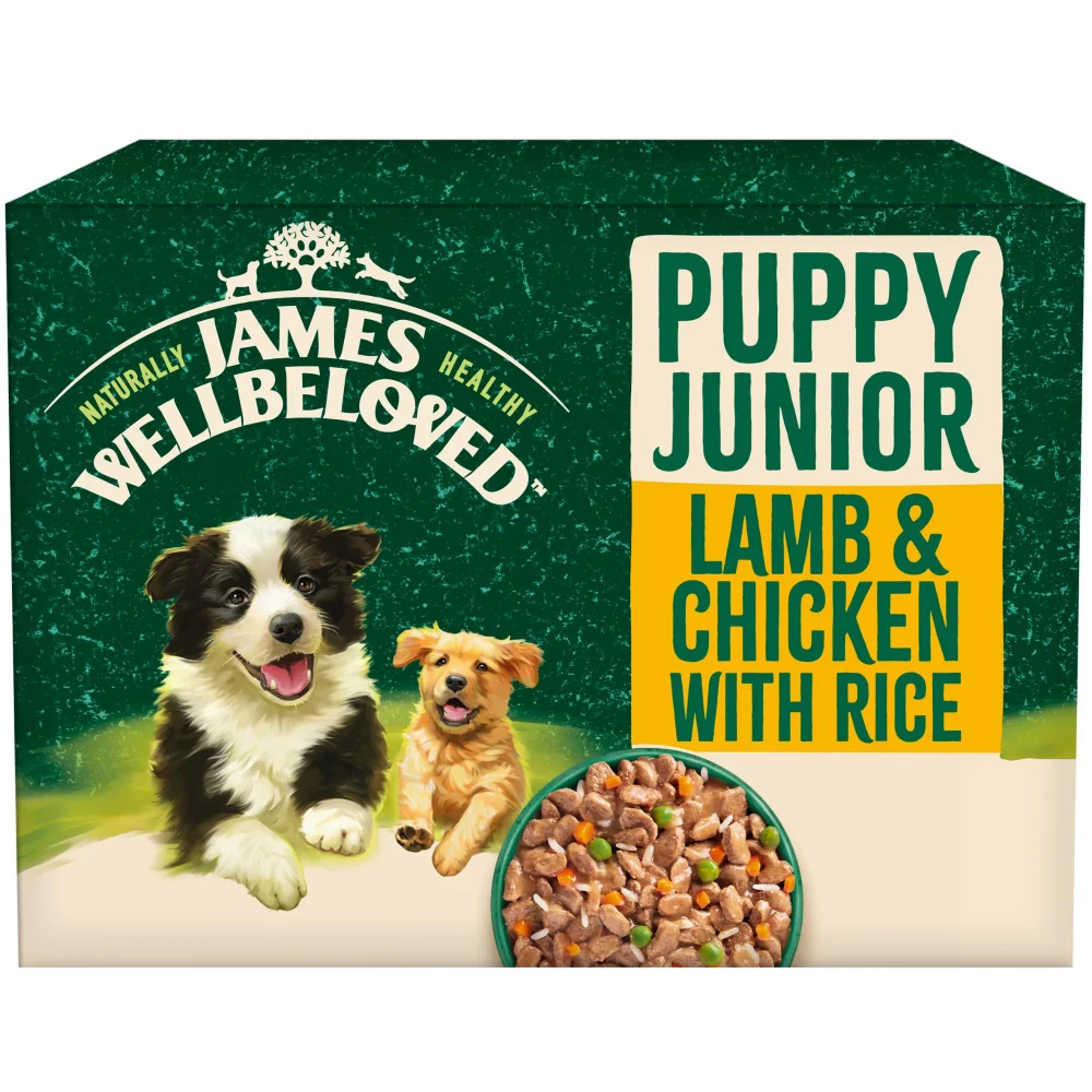 Puppy Lamb & Chicken & Rice in Gravy Wet Dog Food Pouches 12 pouches Image 1