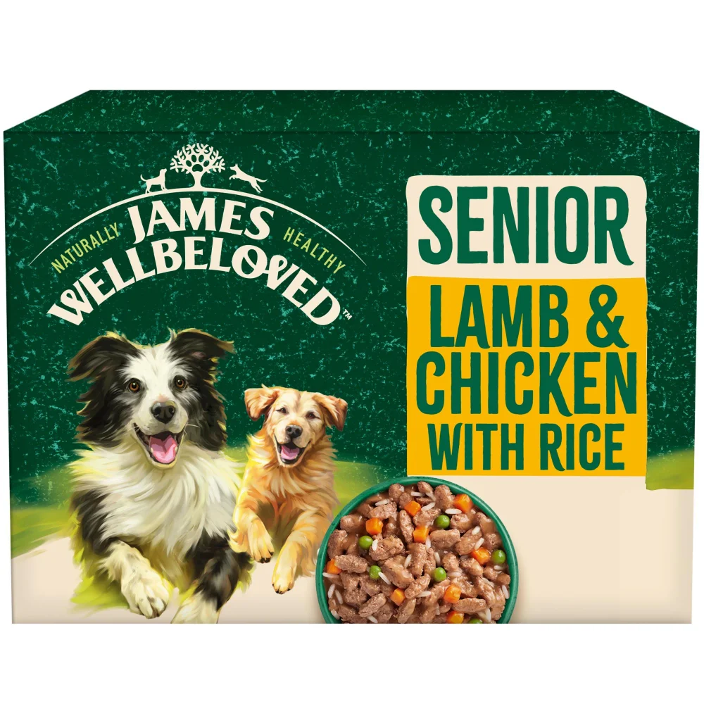 Senior Lamb & Chicken & Rice in Gravy Wet Dog Food Pouches 48 pouches Image 1