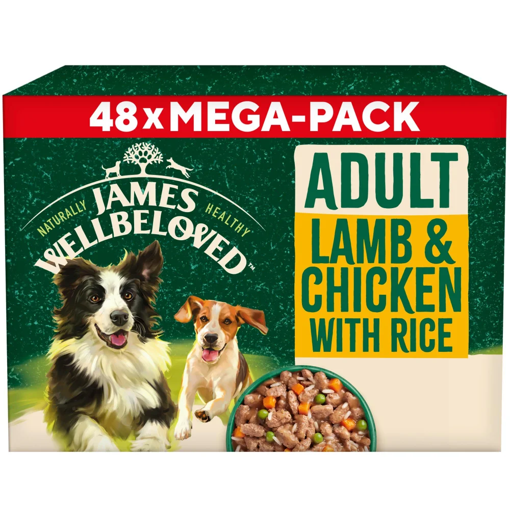 Adult Lamb & Chicken & Rice in Gravy Wet Dog Food Pouches 48 pouches Image 1
