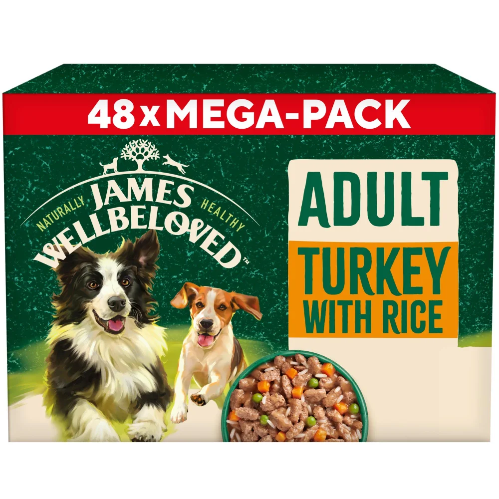 Adult Turkey & Rice in Gravy Wet Dog Food Pouches 48 pouches Image 1