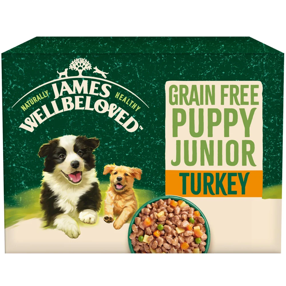 Puppy Turkey in Gravy Grain Free Wet Dog Food Pouches 48 pouches Image 1