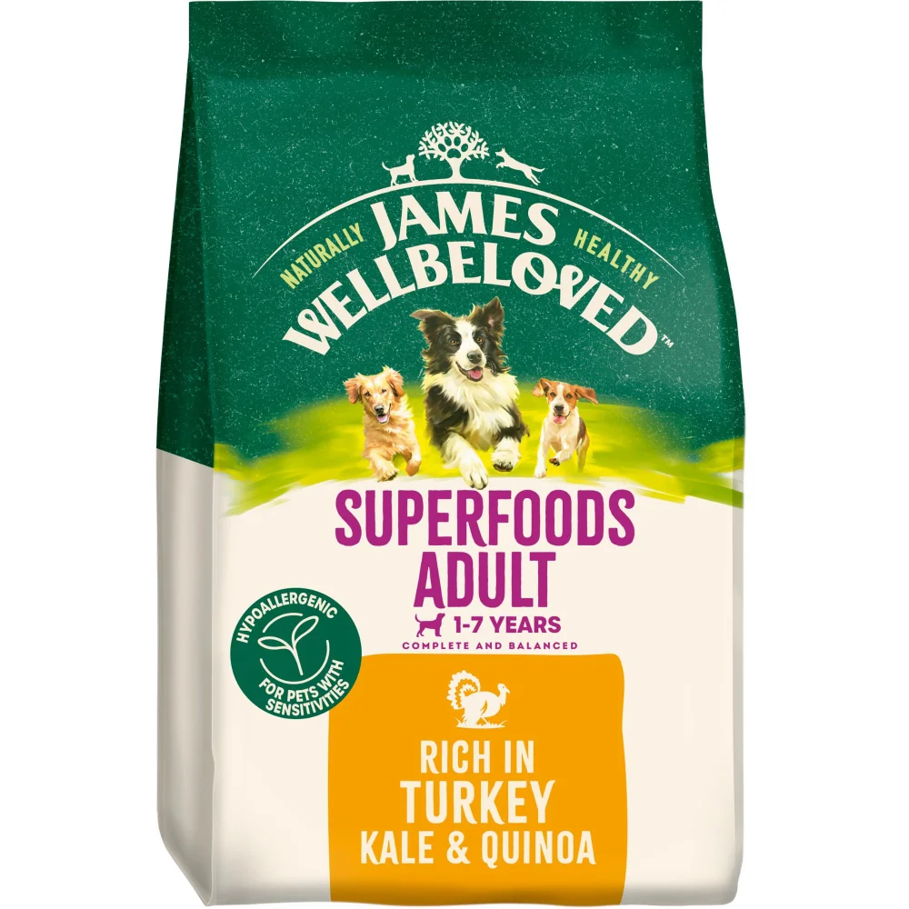 Adult Turkey With Kale & Quinoa Dry Dog Superfoods 1.5kg Image 1