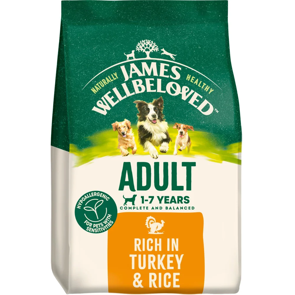 Adult Turkey & Rice Dry Dog Food 2kg Image 1