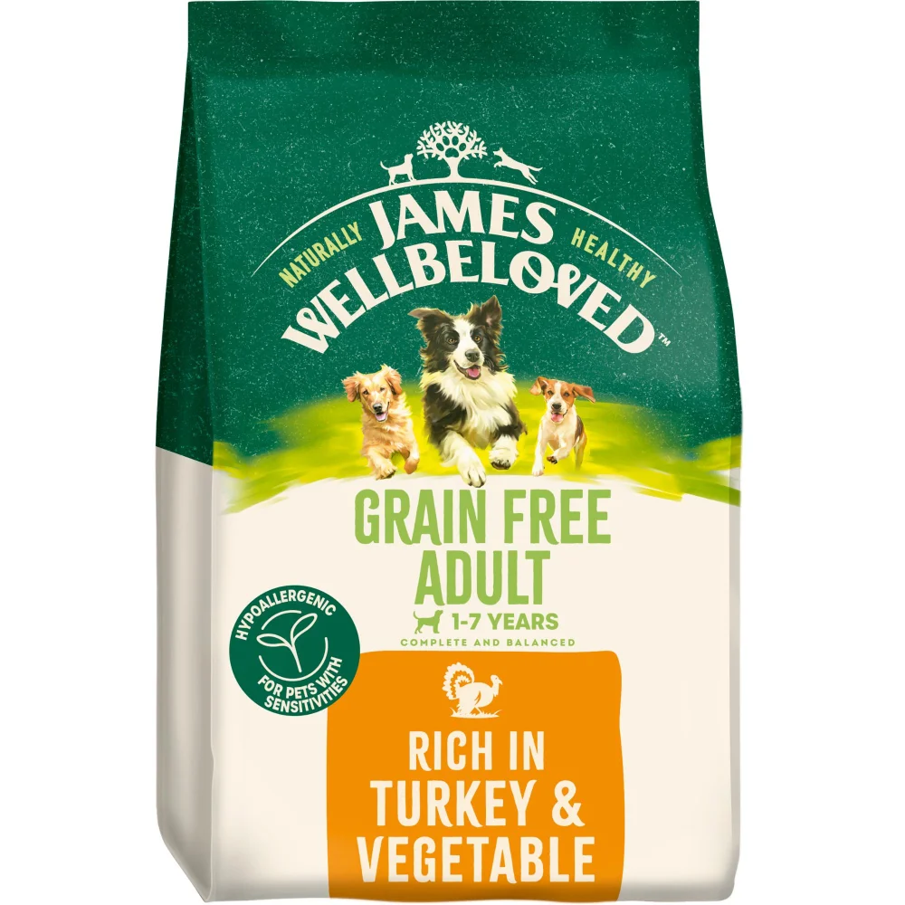 Adult Turkey & Veg Grain Free Dry Dog Food 1.5kg Image 1