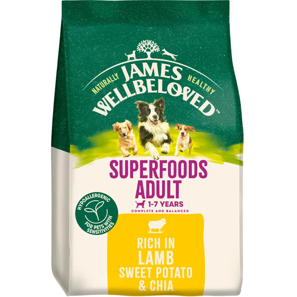 Adult Lamb with Sweet Potato & Chia Dry Dog Superfoods 1.5kg Image 1