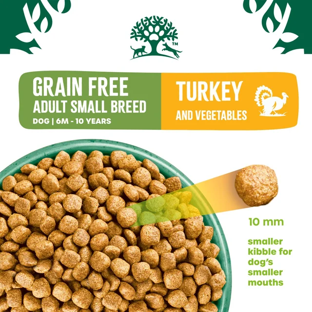 Adult Turkey & Veg Grain Free Small Breed Dry Dog Food