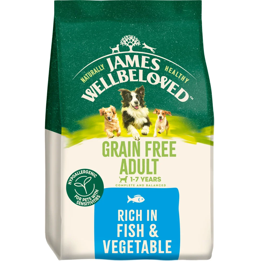 Adult Fish & Veg Grain Free Dry Dog Food 1.5kg Image 1