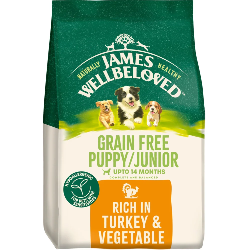 Puppy/Junior Turkey & Veg Grain Free Dry Dog Food 1.5kg Image 1