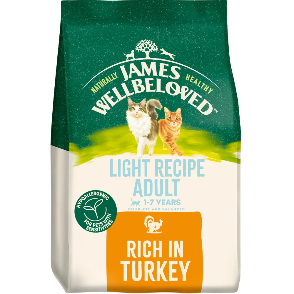 Adult Turkey & Rice Light Dry Cat Food 4kg Image 1