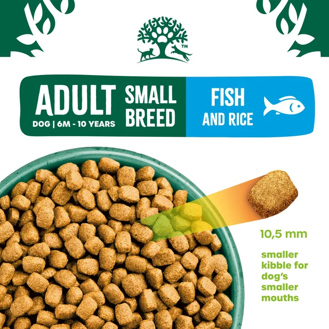 Adult Fish & Rice Small Breed Dry Dog Food