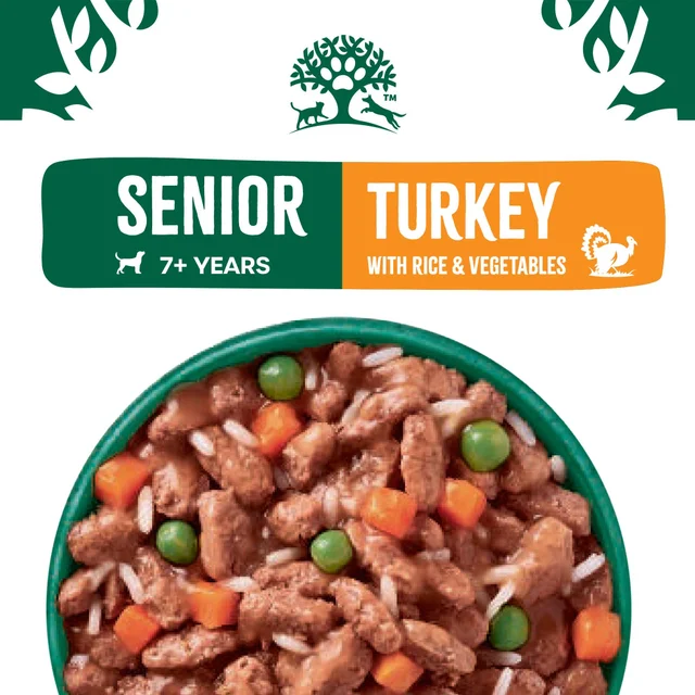 Senior Turkey & Rice in Gravy Wet Dog Food Pouches