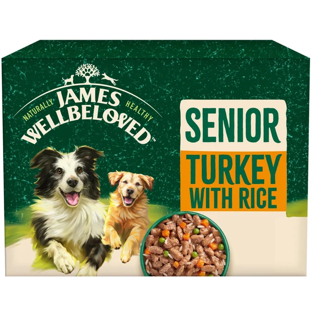 Senior Turkey & Rice in Gravy Wet Dog Food Pouches