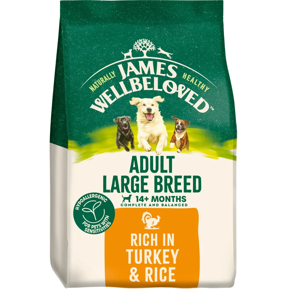 Adult Turkey & Rice Large Breed Dry Dog Food 15kg Image 1