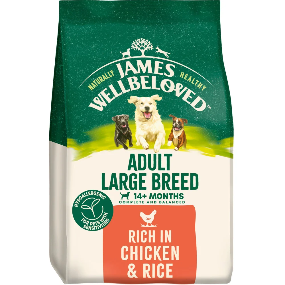 Adult Chicken & Rice Large Breed Dry Dog Food 15kg Image 1