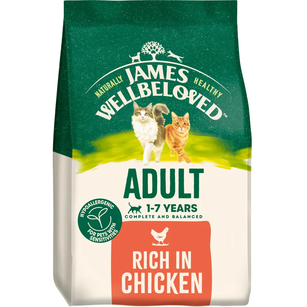 Adult Chicken & Rice Dry Cat Food 4.5kg Image 1