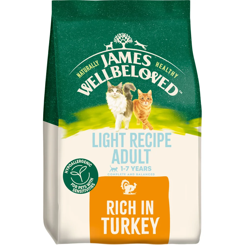 Adult Turkey & Rice Light Dry Cat Food 1.5kg Image 1