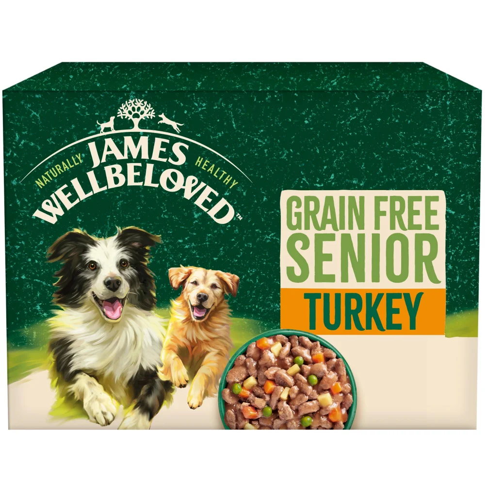Senior Turkey in Gravy Grain Free Wet Dog Food Pouches 48 pouches Image 1