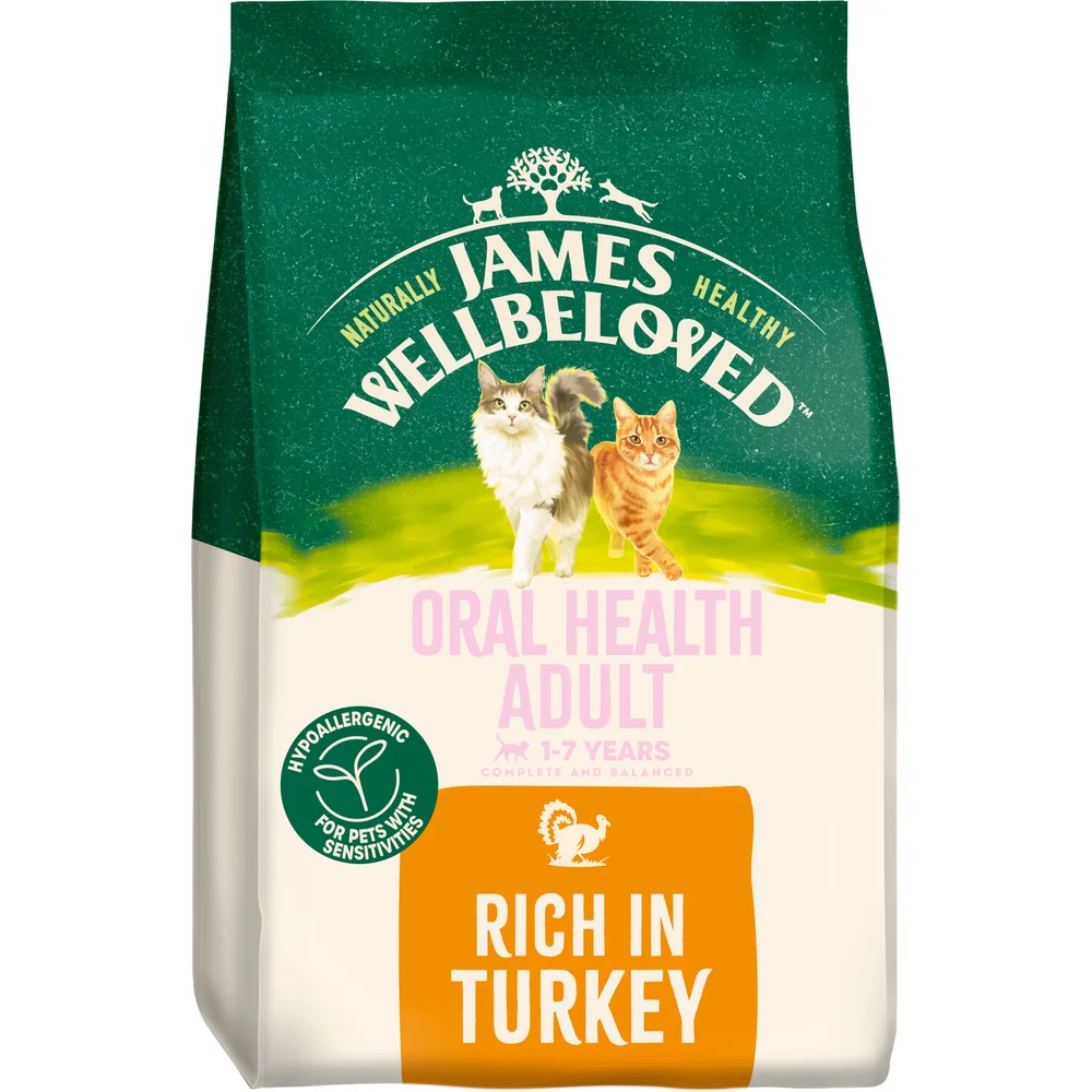 Adult Turkey Oral Health Dry Cat Food 1.5kg Image 1